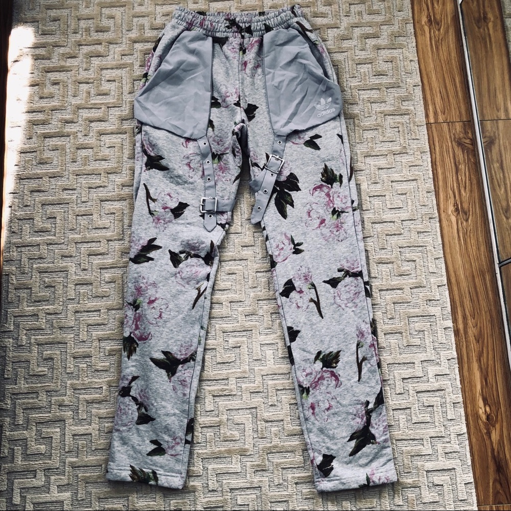 Jeremy Scott Floral Print Bondage Joggers Size S